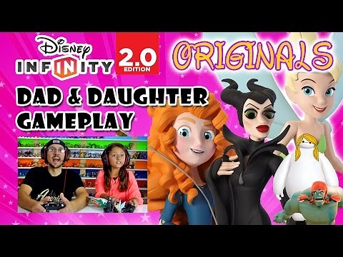 Dad & Daughter play Disney Infinity 2.0 ORIGINALS: Maleficent, Merida & Tinker Bell Toy Box
