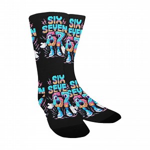 Six Seven Kids Crew Socks – Fun Meme Design - Etsy