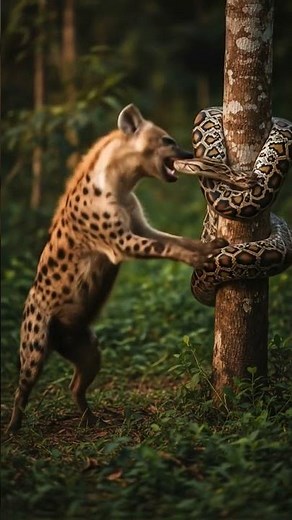 hyena attacks python#subscribe