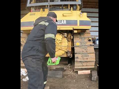 Installing a dozer transmission