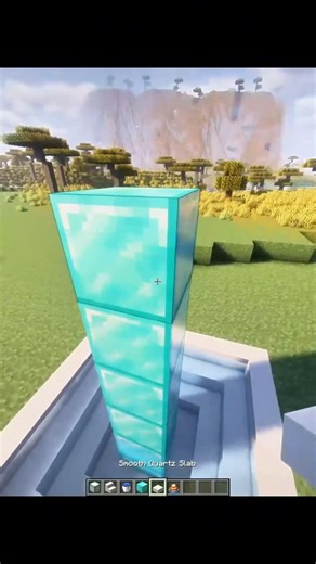 minecraft modern fountain build tutorial #shorts #minecraft