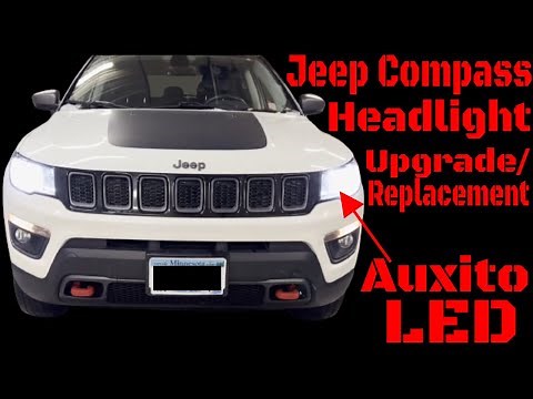 Jeep Compass Low Beam Headlight Replacement - LED Upgrade By Auxito
