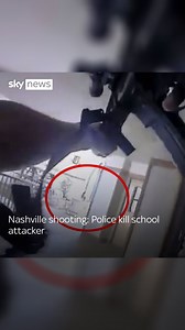 Nashville school shooting: Bodycam video shows moment attacker was shot dead by police #Nashville #Shooting #Police #Footage | Sky News