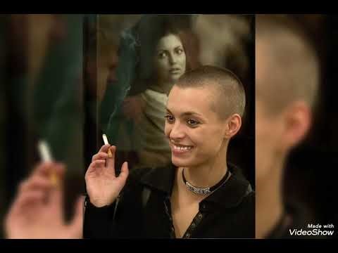 Crying women's shaved head /bald and bold head/Headshave BuzzCut bald/pixie cuts