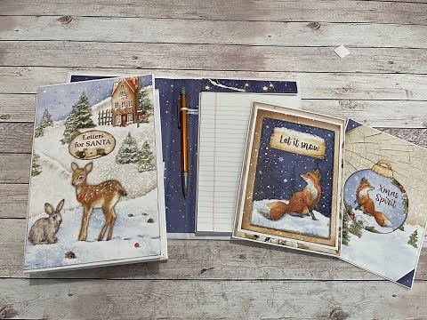 STAMPERIA WINTER VALLEY NOTEBOOK TUTORIAL | SHELLIE GEIGLE | JS HOBBIES AND CRAFTS