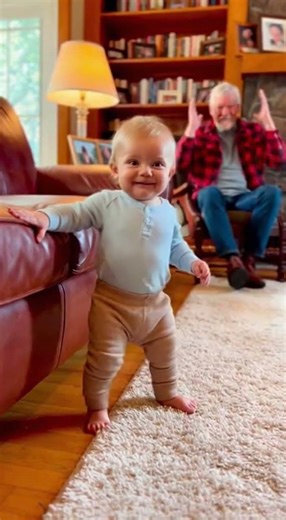 CCTV Catches Baby’s FIRST Steps… Then Grandpa Starts CRYING 😭❤️