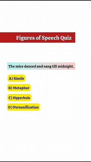 Figure of Speech Quiz - Figure of Speech Practice Test - Figure of Speech MCQs with answers
