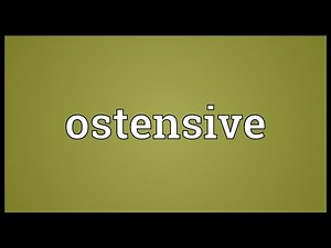 Ostensive Meaning
