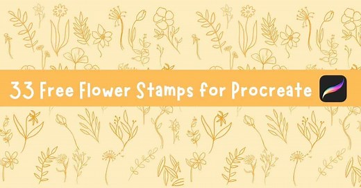 Flower Brush Procreate: 33 Free Hand-Drawn Flowers for iPad Art! - Artsydee - Drawing, Painting, Craft & Creativity