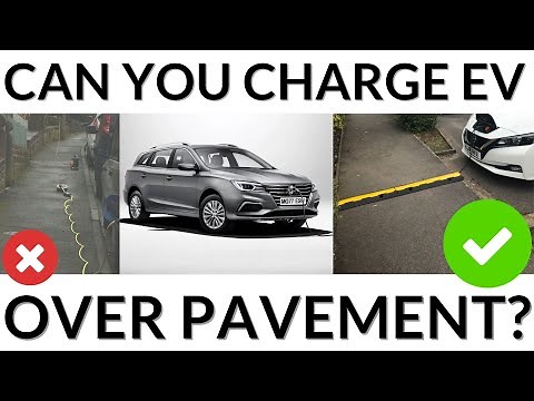 Can You Charge EV Battery Over Pavement? MG5 electric car charging with 3-pin charger in London