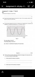 9:414GAssignment 5--AS phy--7...Assignment 5—AS phy-7*1 Dec... | Filo
