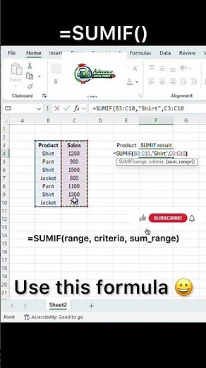 how to use the SUMIF formula in Excel to add numbers based on a specific condition