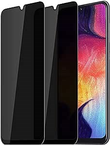 [2 Pack] YWXTW for Samsung Galaxy A50 A30 A20 Privacy Screen Protector, [Upgraded] Anti Spy Anti Glare Edge to Edge Full Coverage Privacy Tempered Glass Film for Samsung Galaxy A50 A50S A30 A30S A20 6.4 Inch 2019