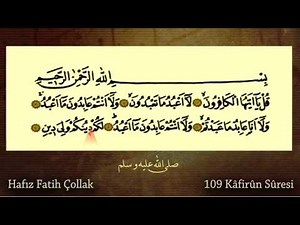 Kafirun suresi ve meali Fatih çolak