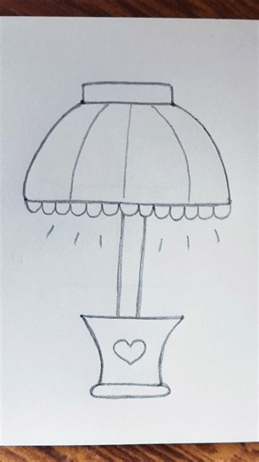 How To Draw Lamp In A Easy Method🛋️#art#drawing#viral#trending#subscribe#support#views#video#yt