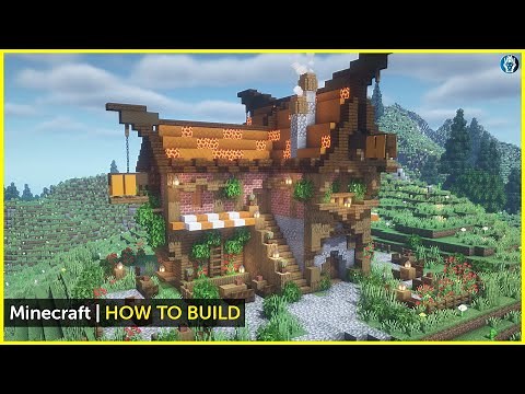 Minecraft How to Build a Fantasy Restaurant (Tutorial)