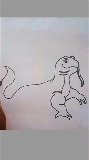 How to Draw Monitor Lizard 🦎 || monitor Lizard cartoon drawing ||#drawing#shortvideo#shorts#short