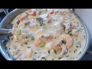 Catch and Cook DELICIOUS Smoked Fish Mussel Seafood Chowder!