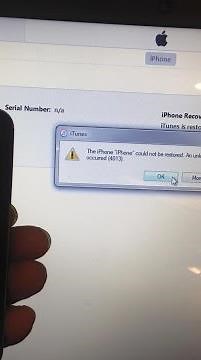 how to fix iPhone 4s Error 4013