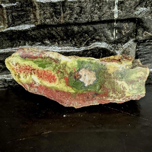 Large Raw Moss Agate Rough Stone 115x42x26mm | Green Red Jasper Agate | Natural Crystal Specimen | Lapidary Supply - Etsy