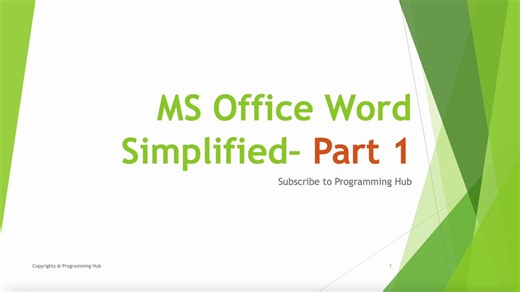 Creating Document in MS Word Simplified Part - 2 | MS Word Explained | Programming Hub