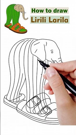 How to Draw Lirili Larila the Cactus Elephant 🌵🐘
