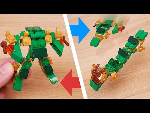 Micro LEGO brick dragon transformer mech - God Dragon #LEGO #MOC #mech #レゴ #レゴ変形ロボ #레고변신로봇