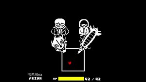【Undertale同人游戏】原版衫和ss猹的双重审判无药通关
