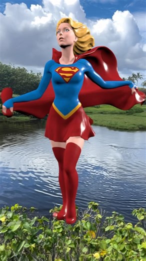 Supergirl, DC Cover Girls Edition in augmented reality. #dc #dccomics