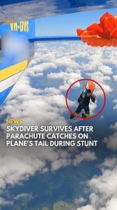 Footage released today, 11 December, shows a skydiver dangling thousands of metres in the air after their parachute caught on the tail of a plane south of Cairns, Australia. The incident happened in September during a stunt. The skydiver’s reserve parachute snagged on the plane’s wing flap, leaving them hanging at 15,000 feet. Their legs struck the stabiliser, jolting the plane and making it difficult for the pilot, who was initially unaware of the situation, to maintain control. The pilot felt 