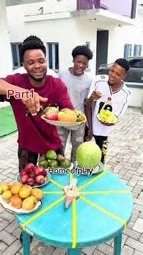 Table spinning fruit game challenge with homeofplay #gameplay #funny #fruit #spinning