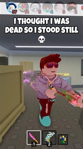 i thought i was dead 💀 | mvs2 murderers vs sheriffs 2 #roblox