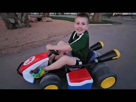 Nintendo Super Mario Kart 24 Volt 3-Speed Drifting Ride-on - Jack's New Ride!