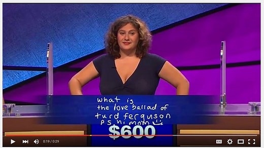 Woman tricks Alex Trebek into saying 'Turd Ferguson' on 'Jeopardy!'