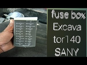 SANY 140 Excavator Fuse box||How To Fuse box||