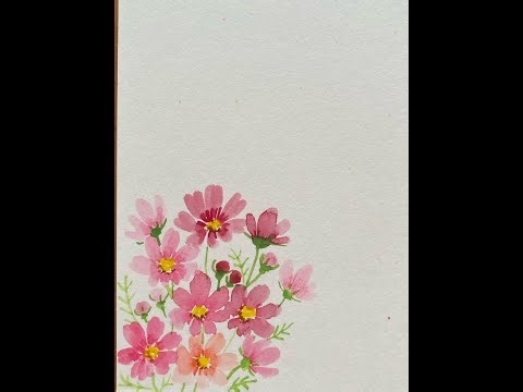 🌈【初心者向け】手軽に描けるコスモス🌸 描き方！ [For beginners] How to draw cosmos easily!