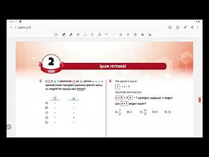 OLAĞANÜSTÜ MATEMATİK -1 ( #TYT #Yeninesil sorular) İşlem Yeteneği 1. ve 2. test çözümleri #pdf