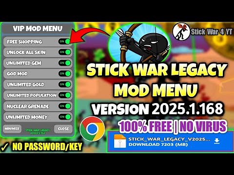 The Ultimate Stick War: Legacy Mod Menu v2025.1.168 Released!