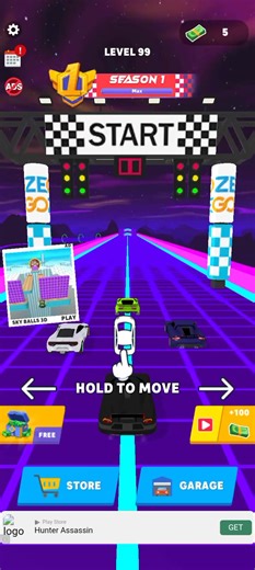 Futuristic Racing Gameplay: Cars and Neon Tracks