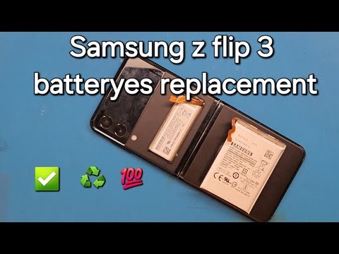 Samsung z flip 3 f711 both batteries replacement step by step voice guide