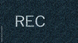 Record button Icon with TV noise.