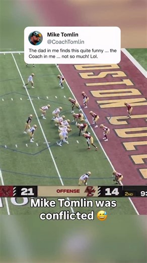 When Mike Tomlin’s son scored in the spring game 😂 | ACC Network
