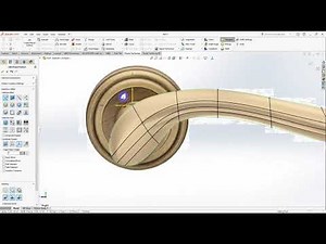 Modeling a Door handle in SOLIDWORKS® using the Power Surfacing add-in