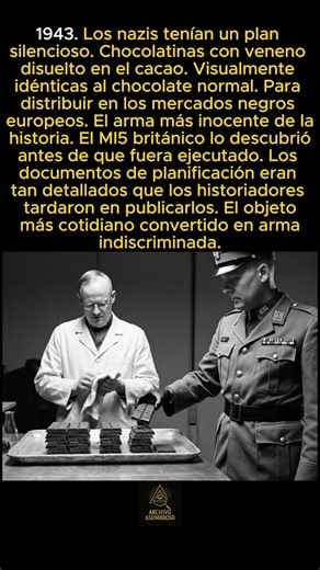 Los nazis fabricaron chocolatinas con veneno idénticas al chocolate normal como arma de guerra
