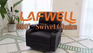 Rocking Recliner Chair, Massage Rocker Recliner Chair with Vibration Massage and Heat, USB and Type-C Ports,360° Swivel Faux Leather Chairs, Living Room, Bedroom, Nursery, RV, Dark Grey