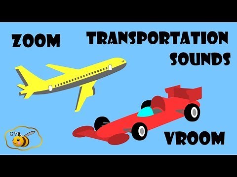 Transportation sounds for kids learning vehicles. Means of transport first words for toddlers