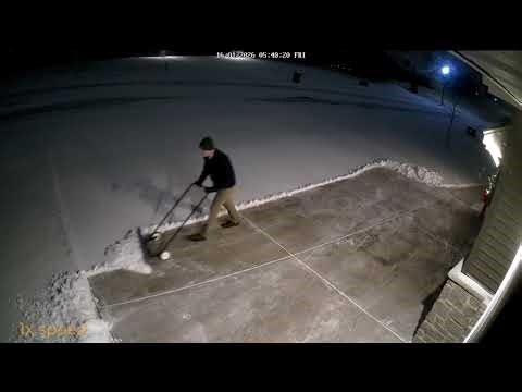 2,000 Sq Ft Gone in 11 Minutes! Snowcaster 30SNC Wheeled Snow Pusher