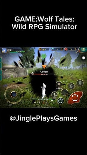 WOLF VS COUGAR| WOLF TALES: WILD RPG SIMULATOR| TUTORIAL| BABYDOLL| #wolf #wolftail #fyp #battle