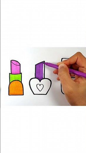 💄 How to Draw Makeup Set - Easy Drawing #easydrawing #drawingtutorial #drawing #howtodraw