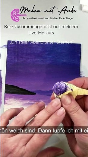 Sternenhimmel einfach mit Acryl malen – ideal für Anfänger 🎨